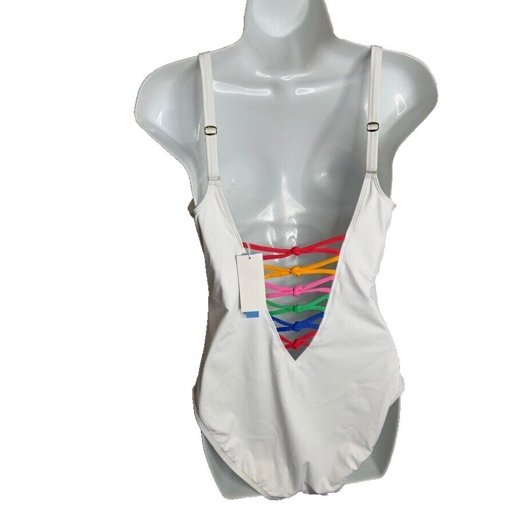 Bleu by Rod Beattie $99 Women's Core-Lace-Down Mio One-Piece Swimsuit Size 6 - Picture 3 of 7